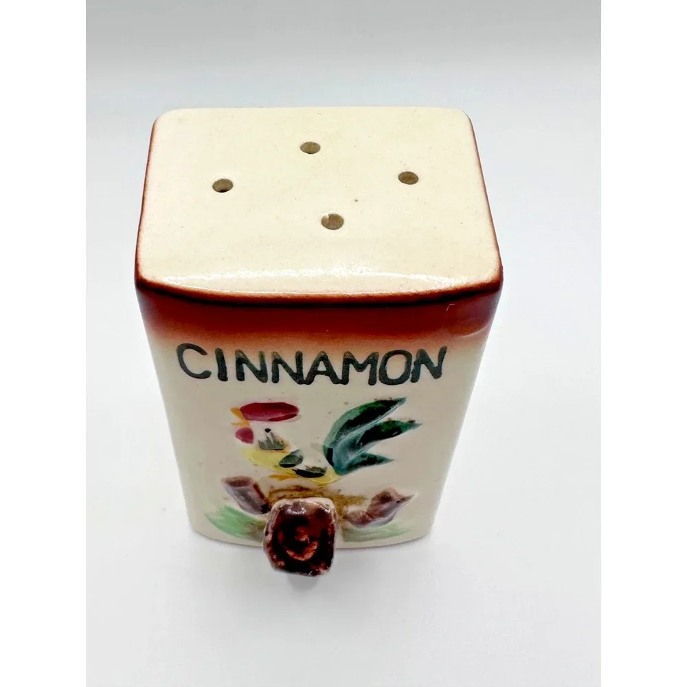 Vintage‎ Ceramic Rooster Spice Jar Cinnamon Replacement